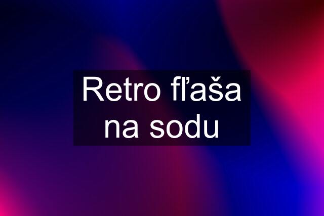 Retro fľaša na sodu