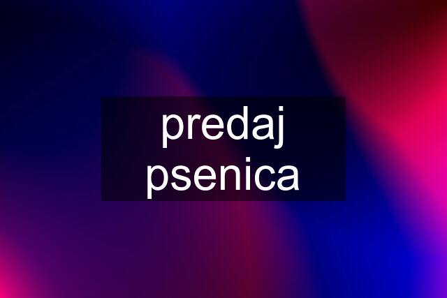 predaj psenica