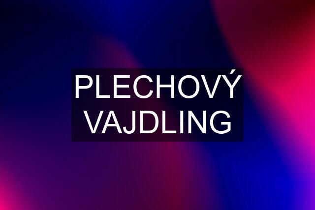 PLECHOVÝ VAJDLING