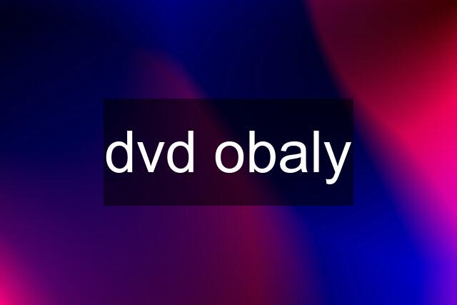 dvd obaly