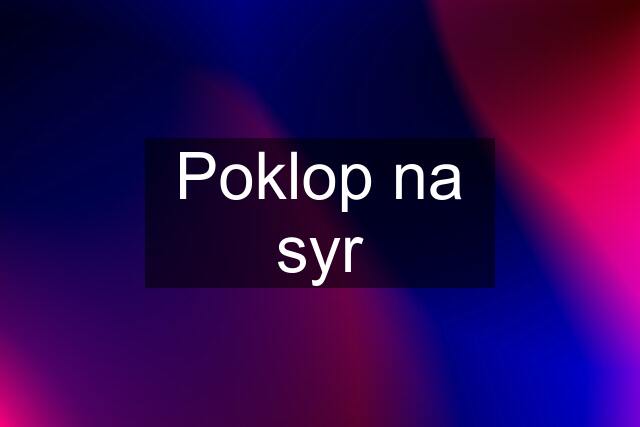 Poklop na syr