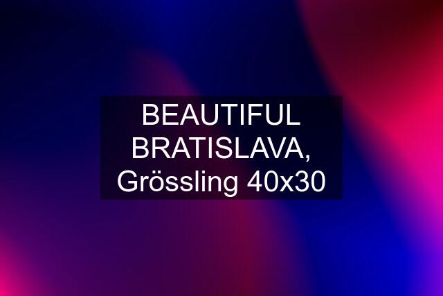 BEAUTIFUL BRATISLAVA, Grössling 40x30