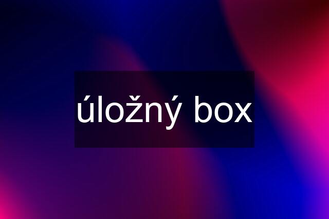 úložný box