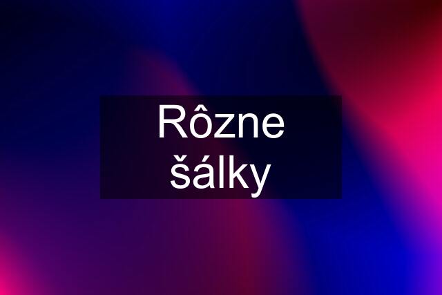 Rôzne šálky