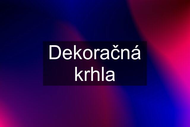 Dekoračná krhla