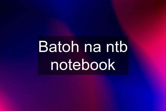 Batoh na ntb notebook