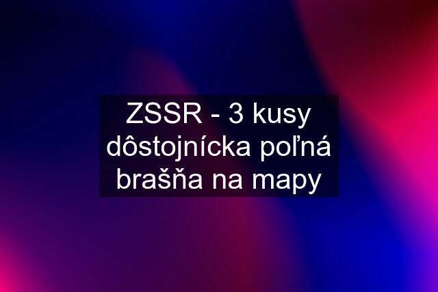 ZSSR - 3 kusy dôstojnícka poľná brašňa na mapy