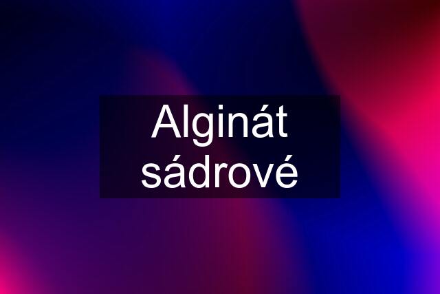 Alginát sádrové