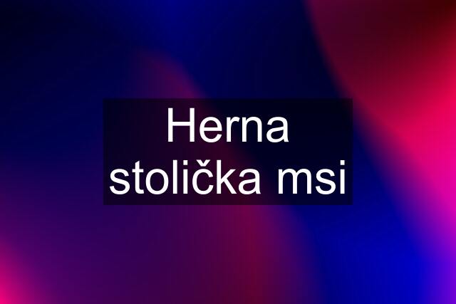 Herna stolička msi