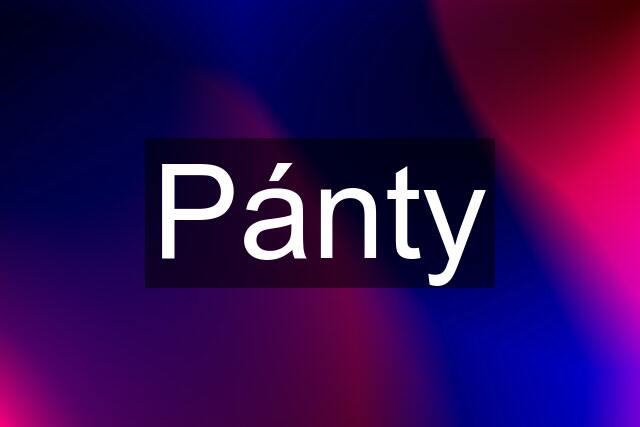 Pánty