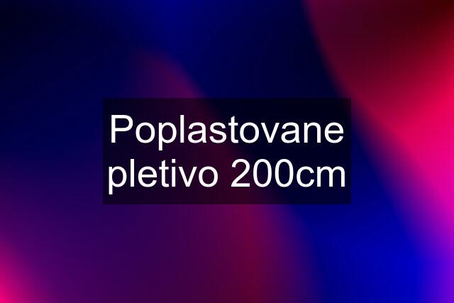 Poplastovane pletivo 200cm