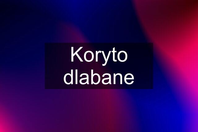 Koryto dlabane