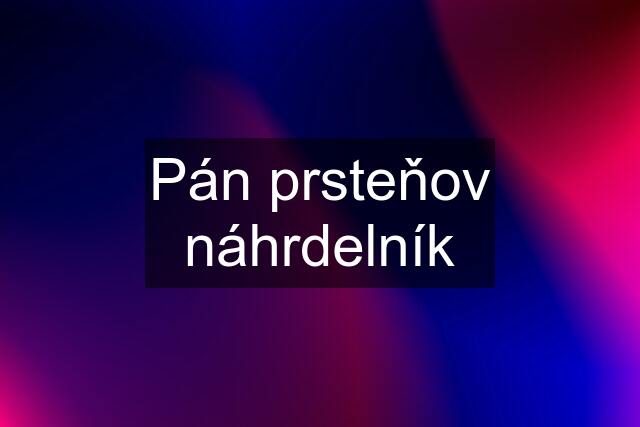 Pán prsteňov náhrdelník