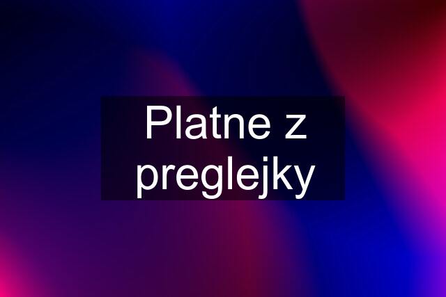 Platne z preglejky