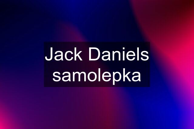 Jack Daniels samolepka