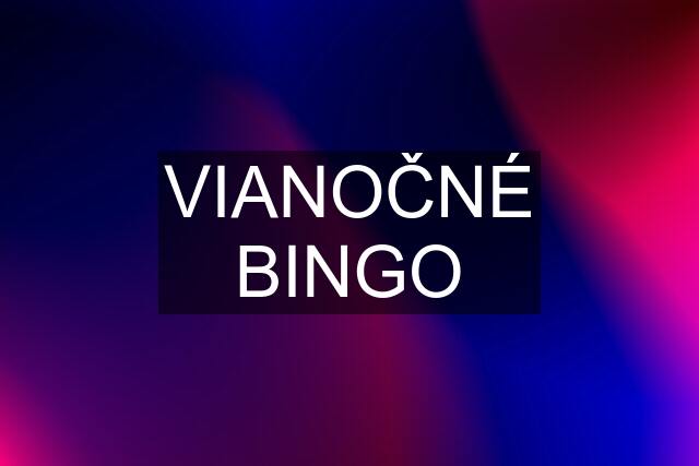 VIANOČNÉ BINGO