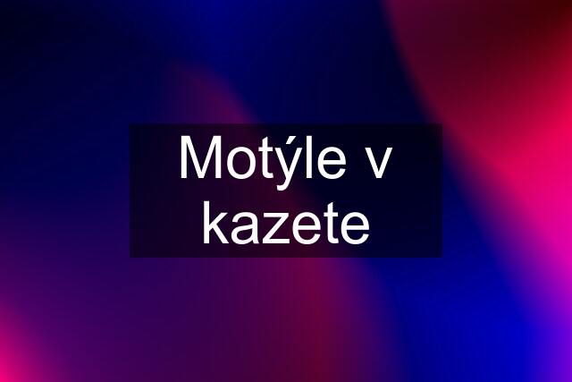 Motýle v kazete