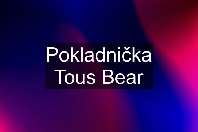 Pokladnička Tous Bear