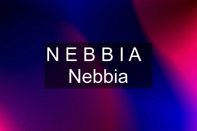 N E B B I A   Nebbia