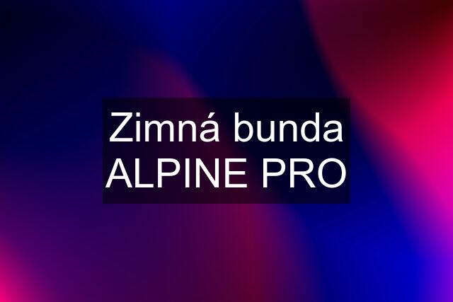 Zimná bunda ALPINE PRO