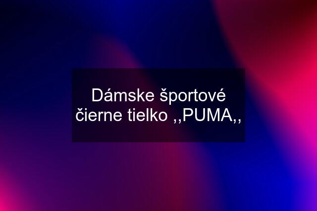 Dámske športové čierne tielko ,,PUMA,,