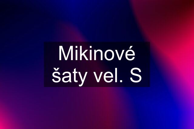 Mikinové šaty vel. S