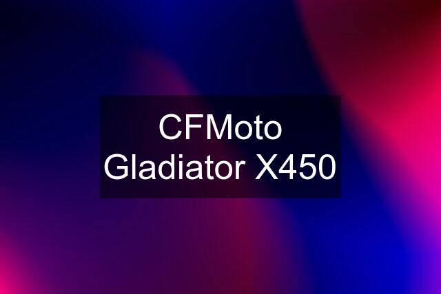 CFMoto Gladiator X450