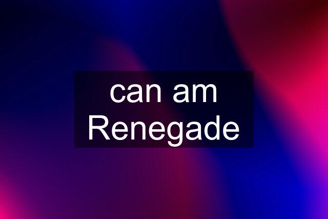 can am Renegade