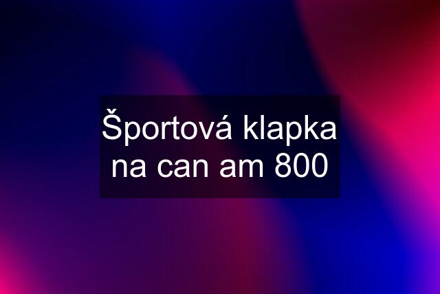 Športová klapka na can am 800