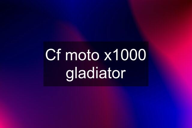 Cf moto x1000 gladiator