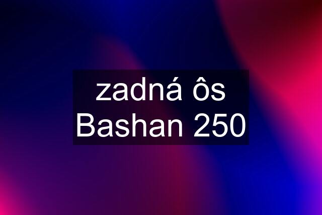 zadná ôs Bashan 250