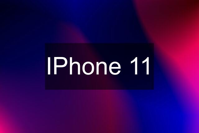 IPhone 11