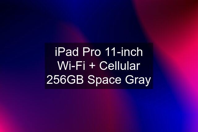 iPad Pro 11-inch Wi-Fi + Cellular 256GB Space Gray