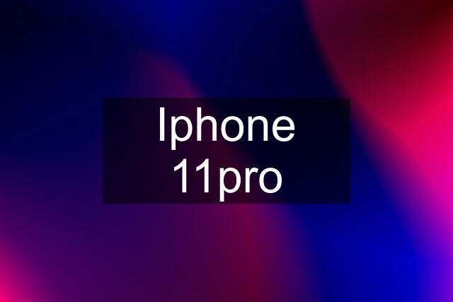 Iphone 11pro