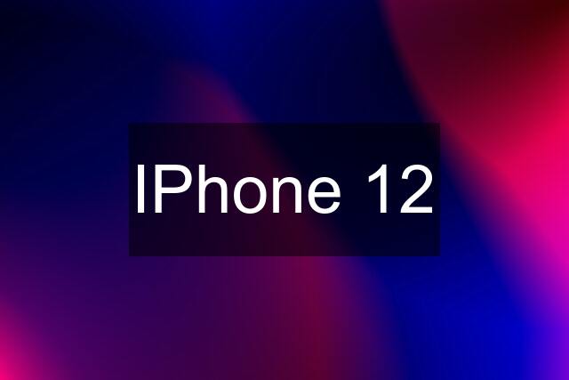 IPhone 12