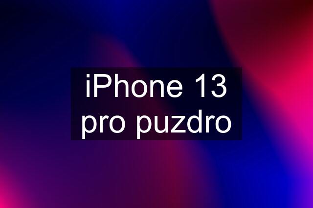 iPhone 13 pro puzdro