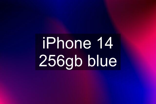 iPhone 14 256gb blue
