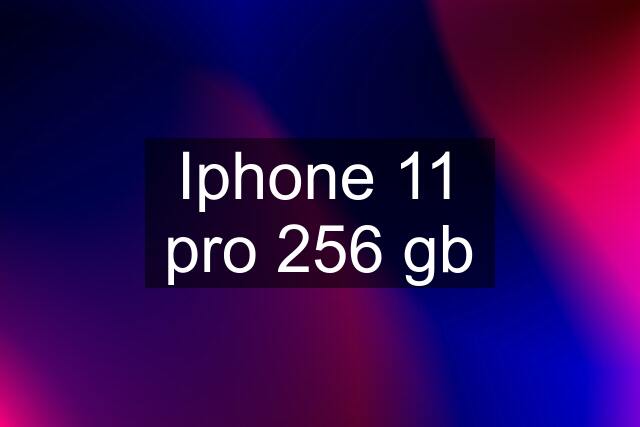 Iphone 11 pro 256 gb