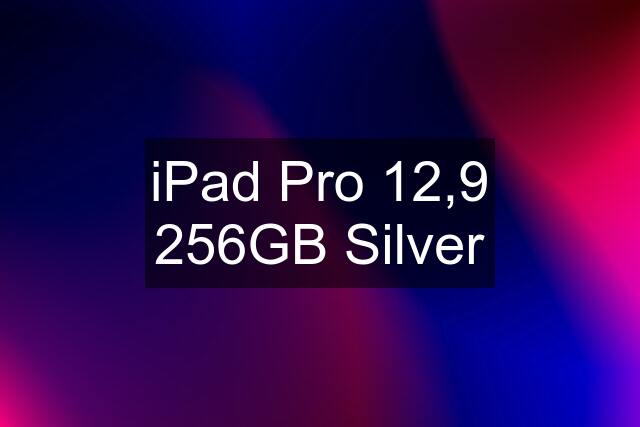 iPad Pro 12,9 256GB Silver