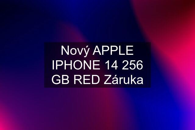 Nový APPLE IPHONE 14 256 GB RED Záruka