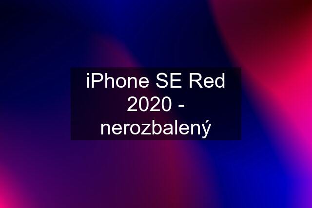 iPhone SE Red 2020 - nerozbalený