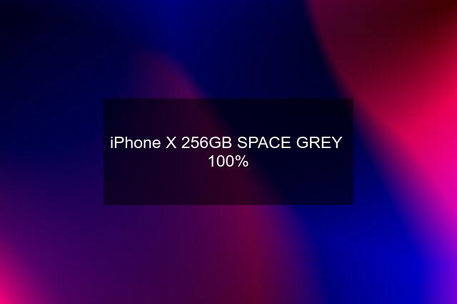 iPhone X 256GB SPACE GREY  100%