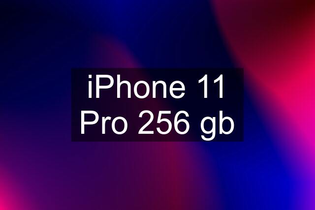 iPhone 11 Pro 256 gb