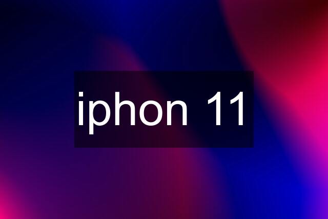 iphon 11