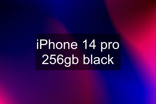 iPhone 14 pro 256gb black