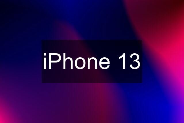 iPhone 13