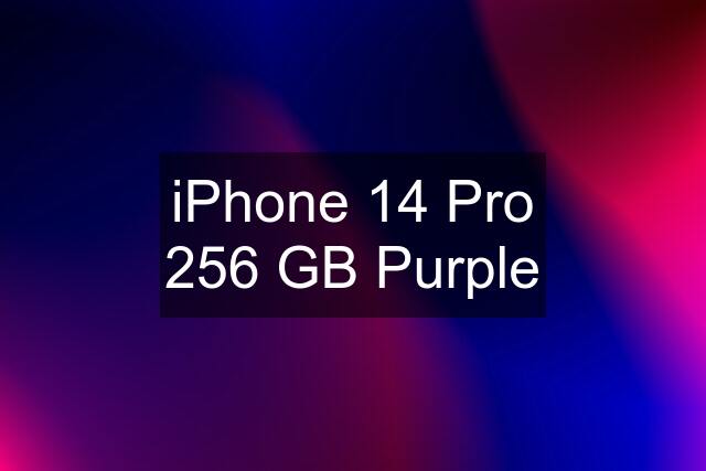 iPhone 14 Pro 256 GB Purple