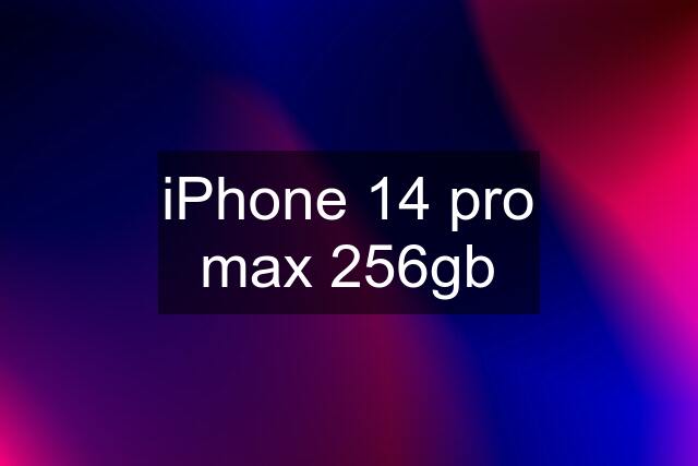 iPhone 14 pro max 256gb