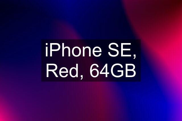 iPhone SE, Red, 64GB