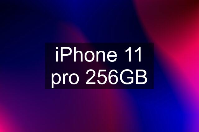 iPhone 11 pro 256GB